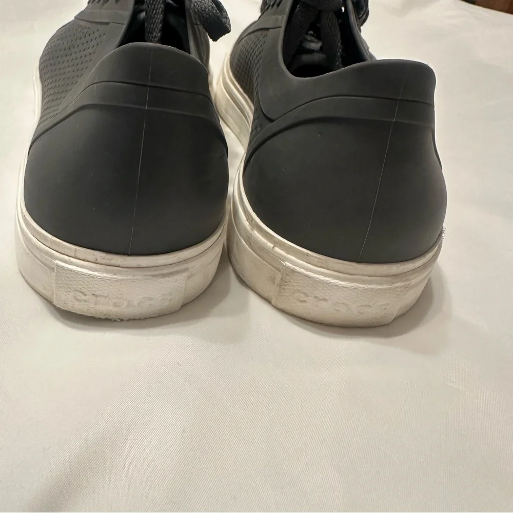 Crocs Men’s Gray Citilane Roka Court Lace-up Sneakers Size 12